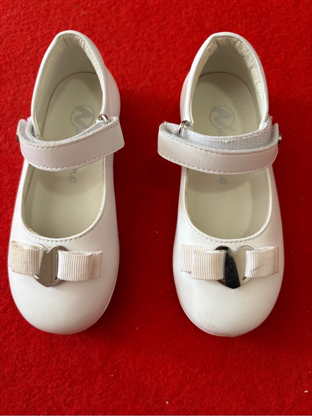 Naturino White Girls' Mary Jane Dress Shoes with Bow